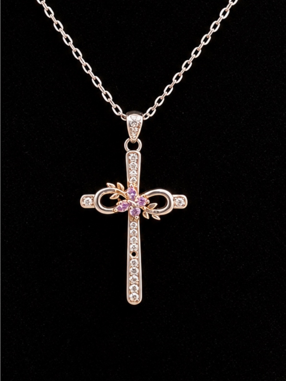 Distance Cross Necklace for Women 925 Sterling Silver